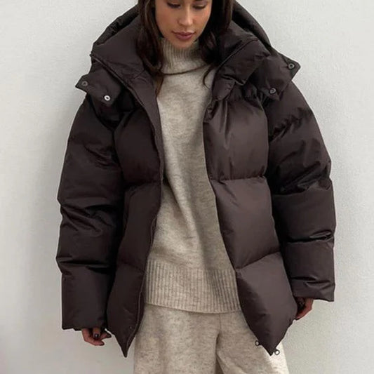 Fanchette Women's Jacket | Oversized Puffer | Stand-up Collar