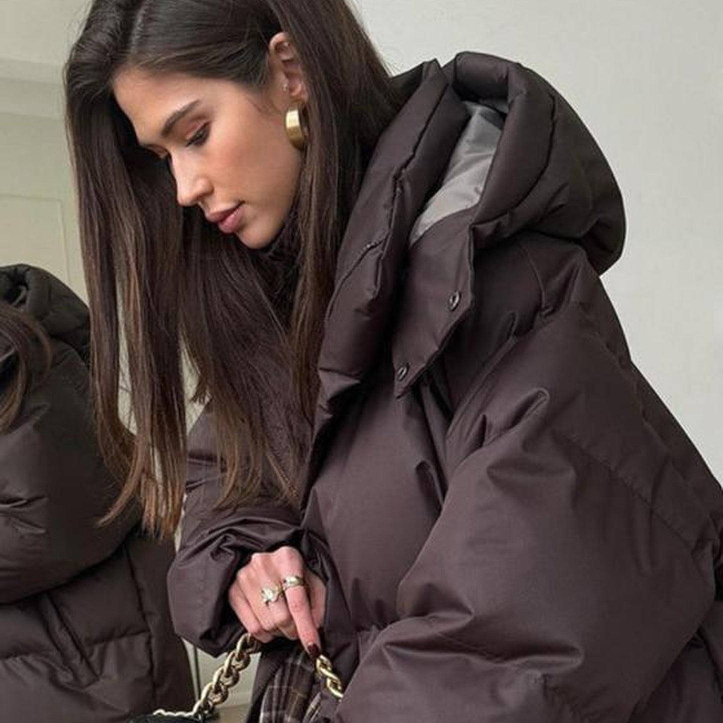 Fanchette Dames Jas | Oversized Puffer | Opstaande Kraag