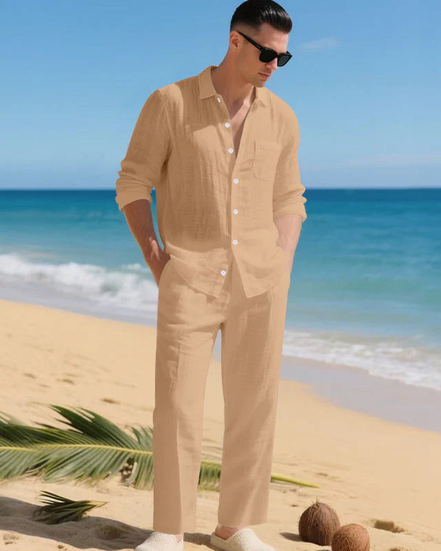 Bartolomeo Heren Co-Ord Set | Oversized Shirt | Wide Trousers