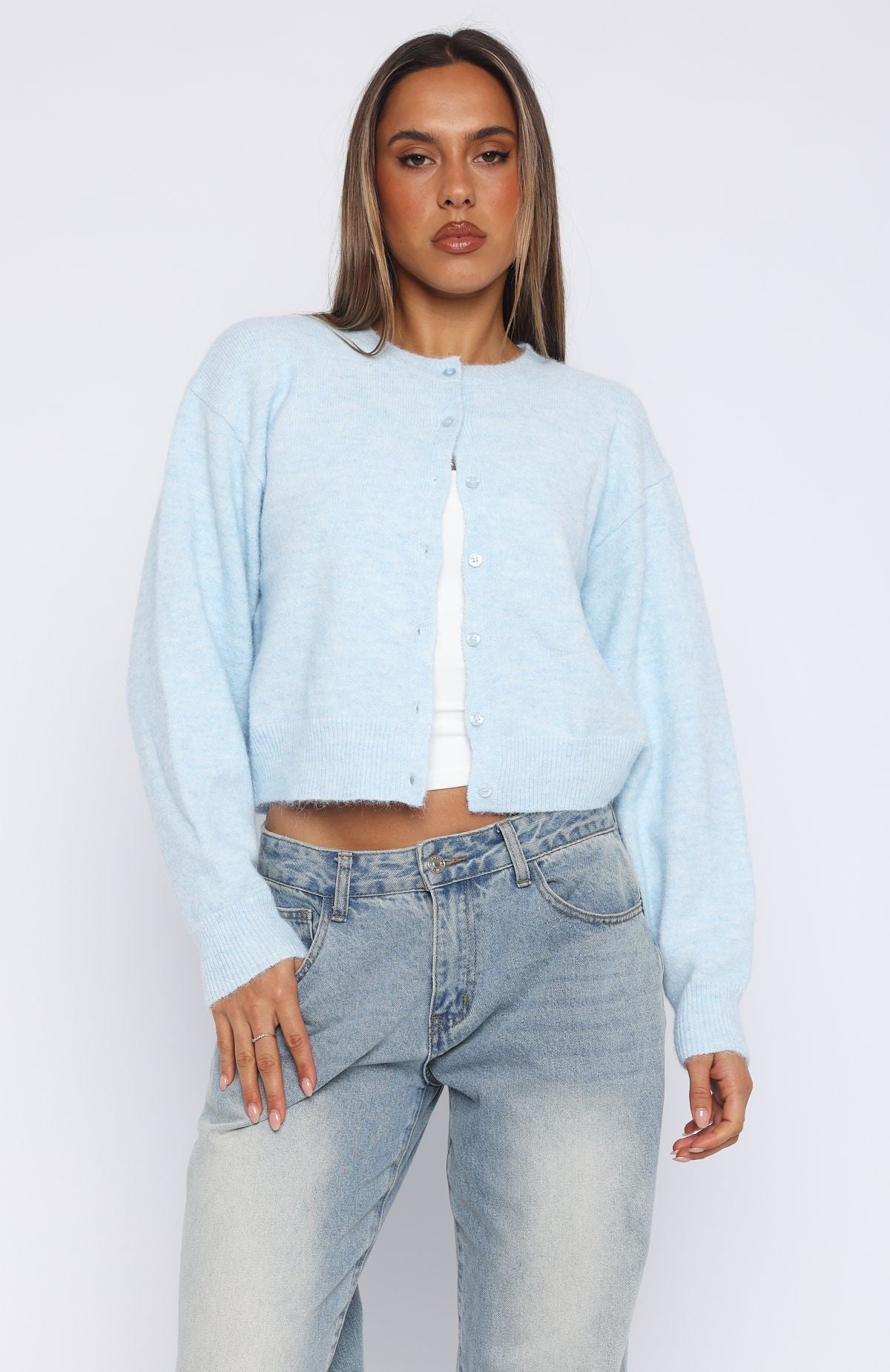 Feline Cardigan Dames | Hoogsluitend en Cropped met Knoopsluiting