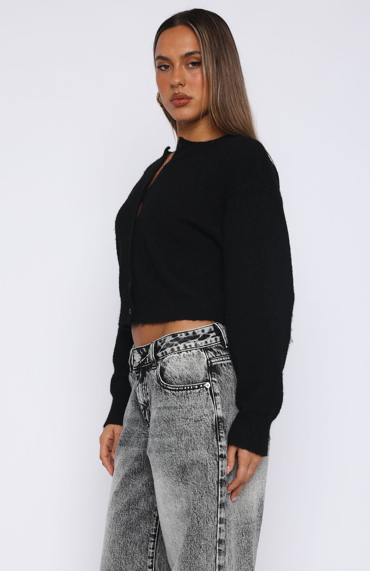 Feline Cardigan Dames | Hoogsluitend en Cropped met Knoopsluiting