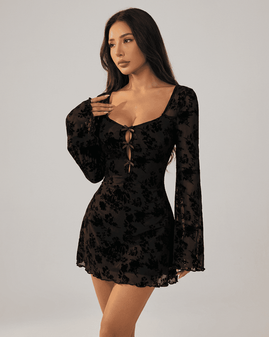 Fiorenza Dames Mini Jurk | Bodycon | Met Cut-out | Lange Mouwen 0