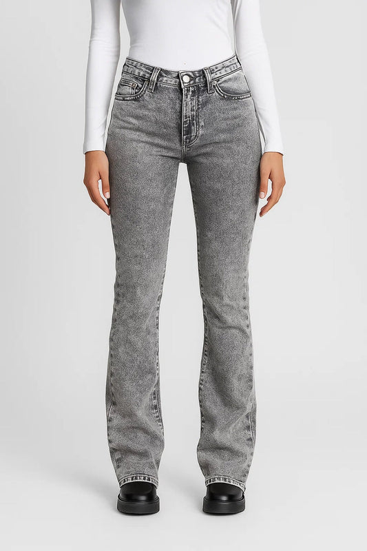 Fiorenza Flared Jeans Dames | Hoge Taille | Vintage Wassing | Licht Uitlopend 0