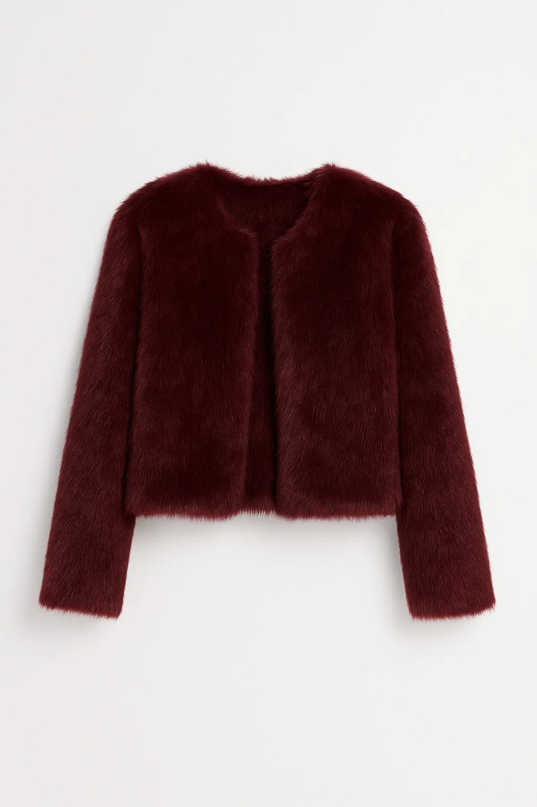 Fleur Damesjas | Faux Fur Met Ronde Halslijn En Rechte Snit 3