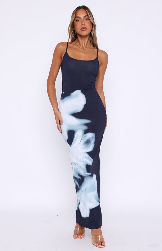 Freya Maxi Jurk | Bloemenprint met Lage Halslijn voor Dames 1
