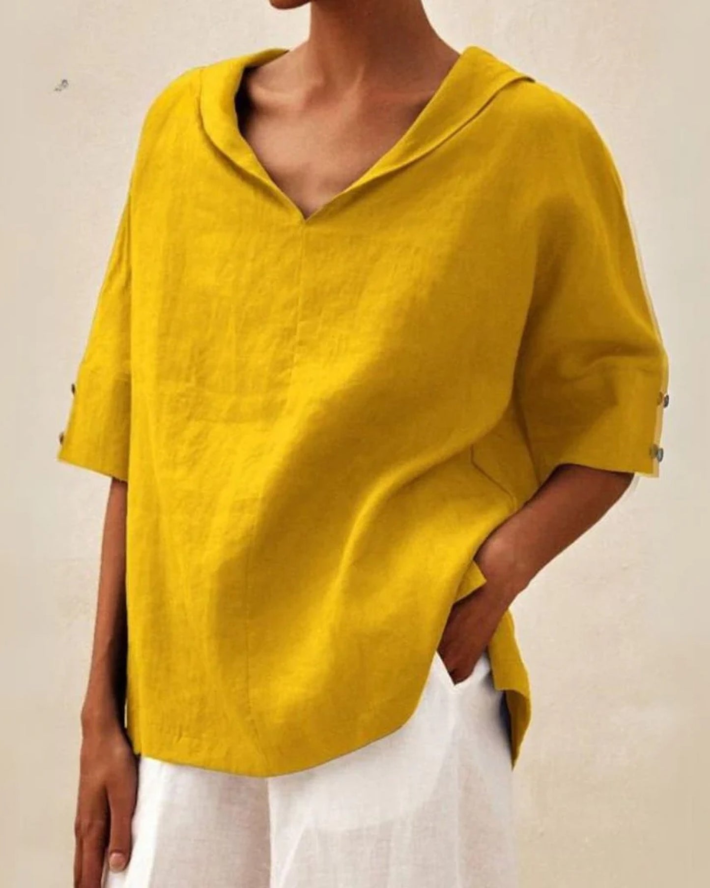 Sébastienne Dames Top | Oversized Pasvorm | Korte Mouwen
