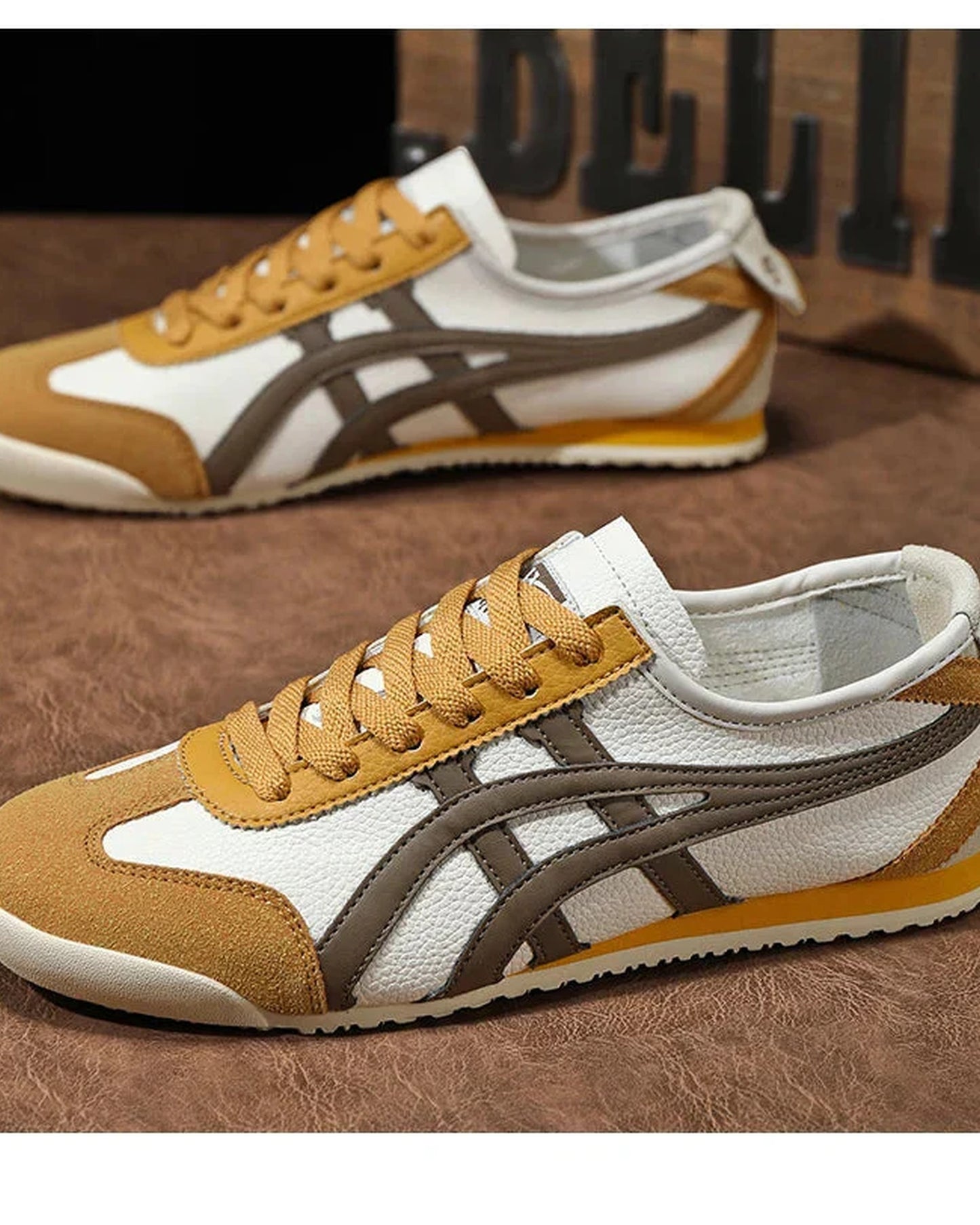 Baldassare Heren Sneakers | Contrasterende Zijstrepen | Retro Sportdesign