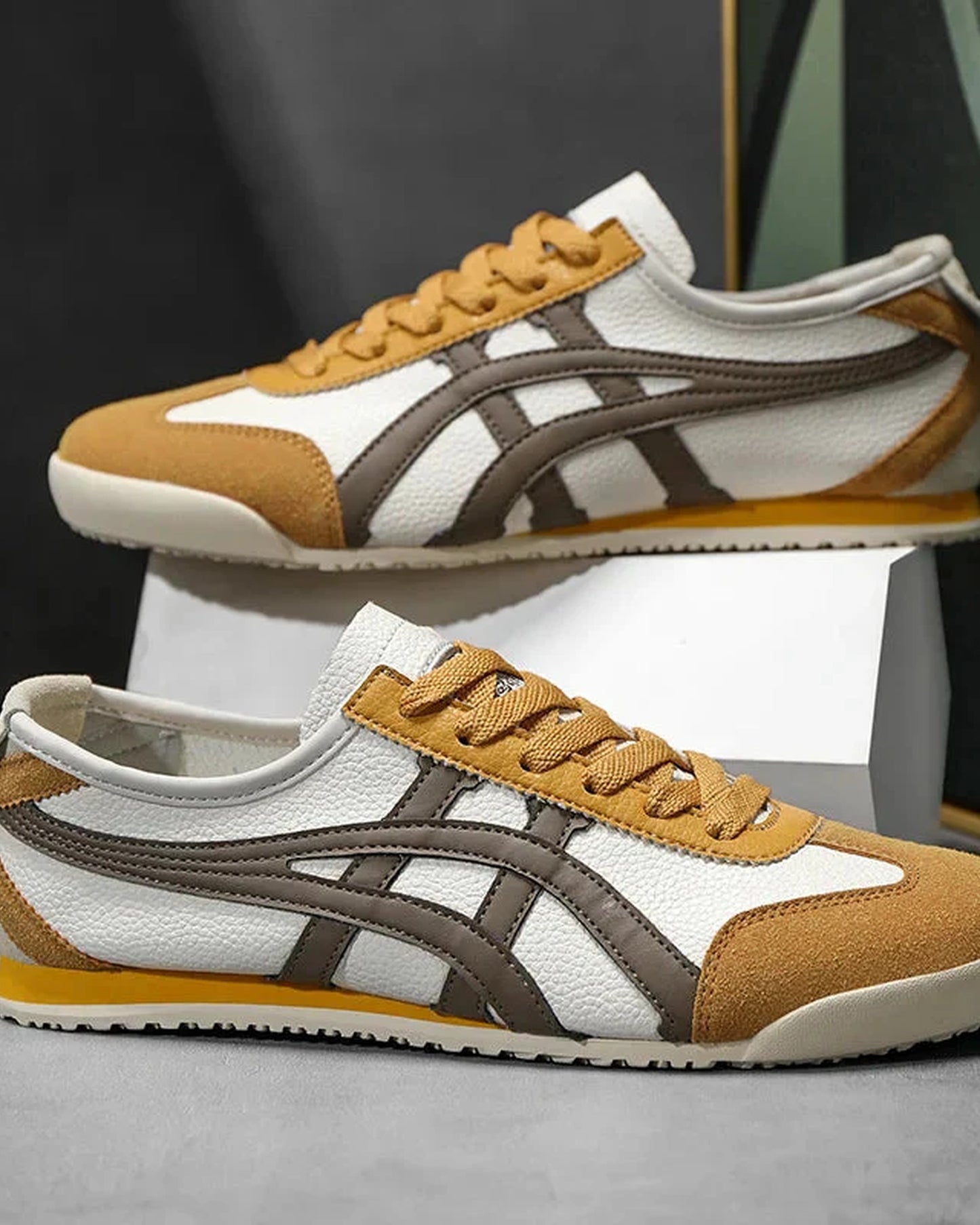 Baldassare Heren Sneakers | Contrasterende Zijstrepen | Retro Sportdesign