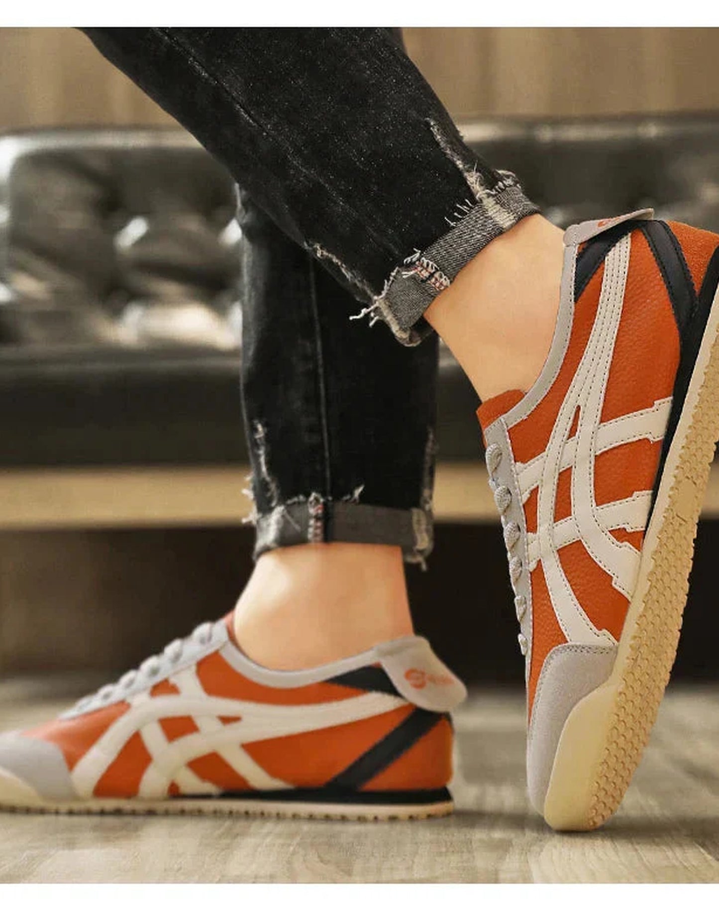 Baldassare Heren Sneakers | Contrasterende Zijstrepen | Retro Sportdesign