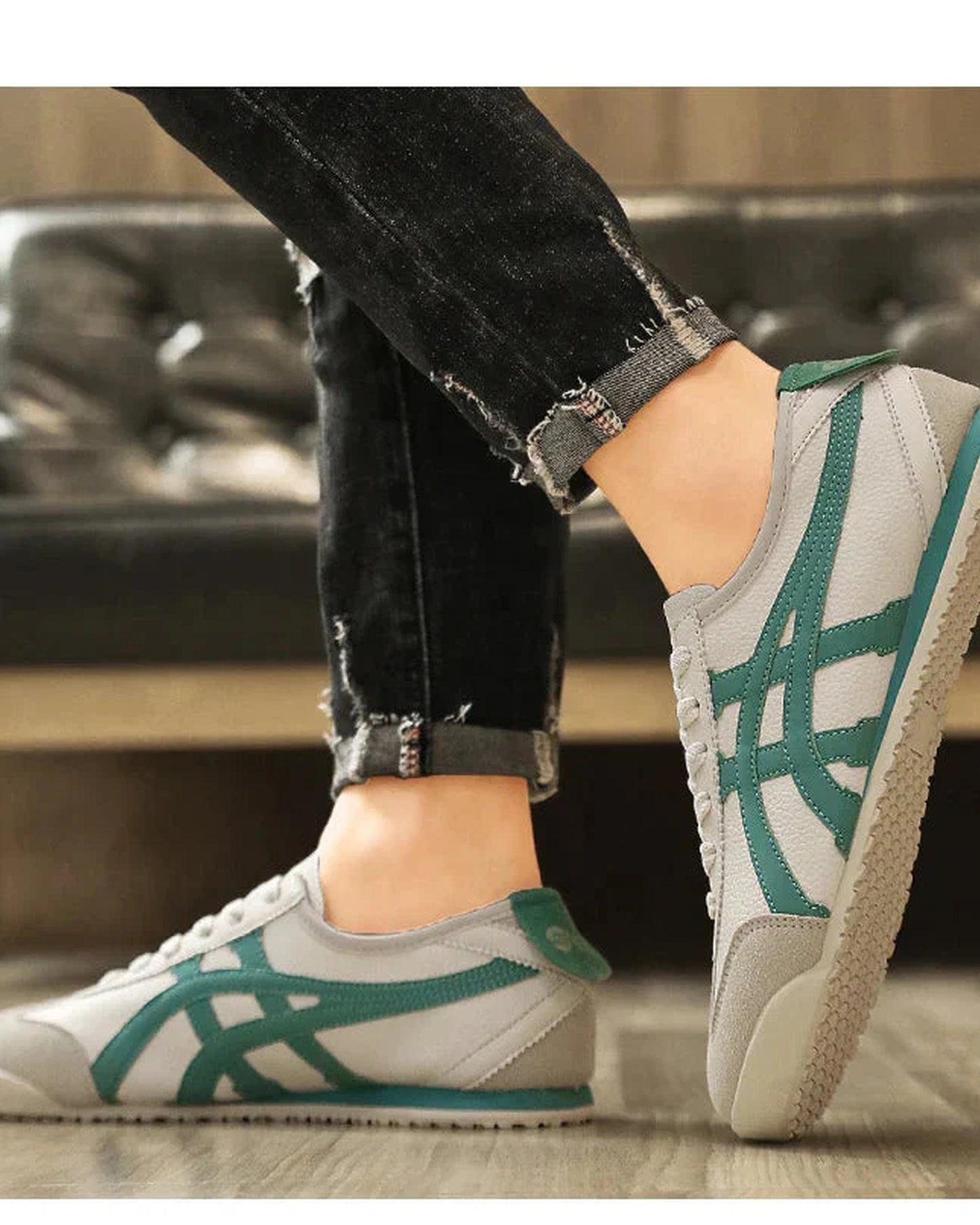 Baldassare Heren Sneakers | Contrasterende Zijstrepen | Retro Sportdesign