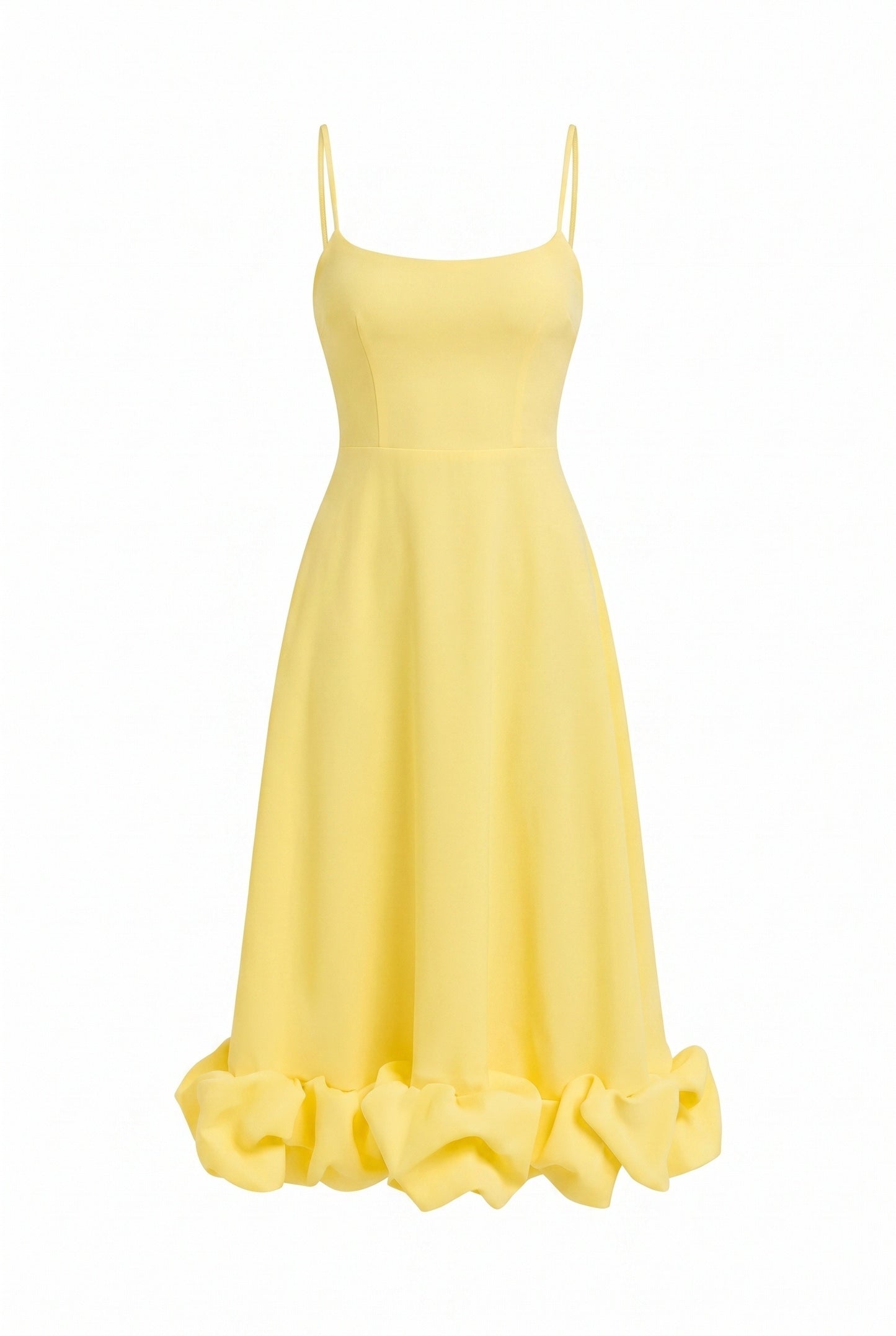 Eloïse Women's Midi Dress | Spaghetti Straps | Ruffle Hem