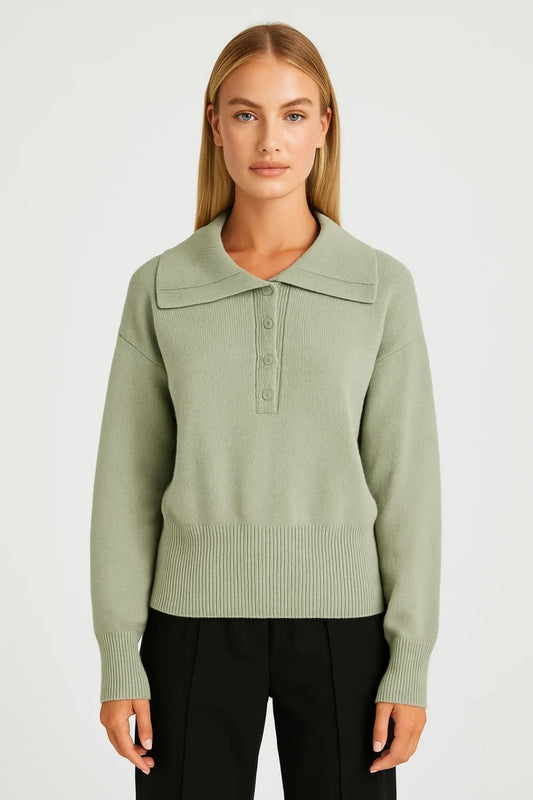 Giorgia Dames Trui | Aansluitend | Met Polokraag | Knoopsluiting 2