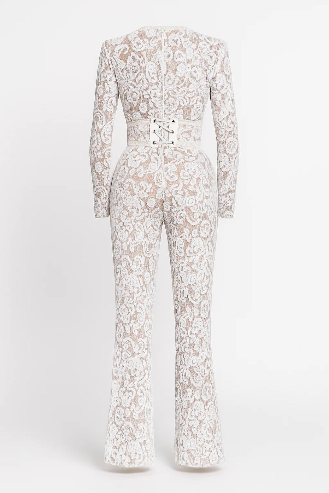 Giovanna Dames Jumpsuit | Nauwsluitend | Feestelijk | Subtiel Bloemenpatroon 2