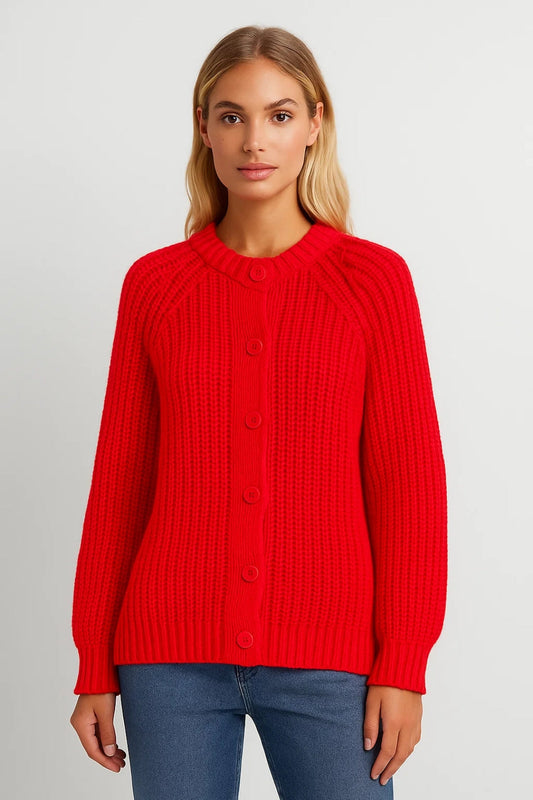 Giulia Gebreid Vest Dames | Grof Gebreid | Met Doorlopende Knoopsluiting | Comfortabel 2