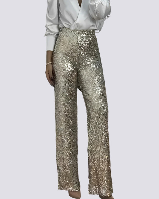 Philberte Women's Trousers | Sequins | Wide Legs