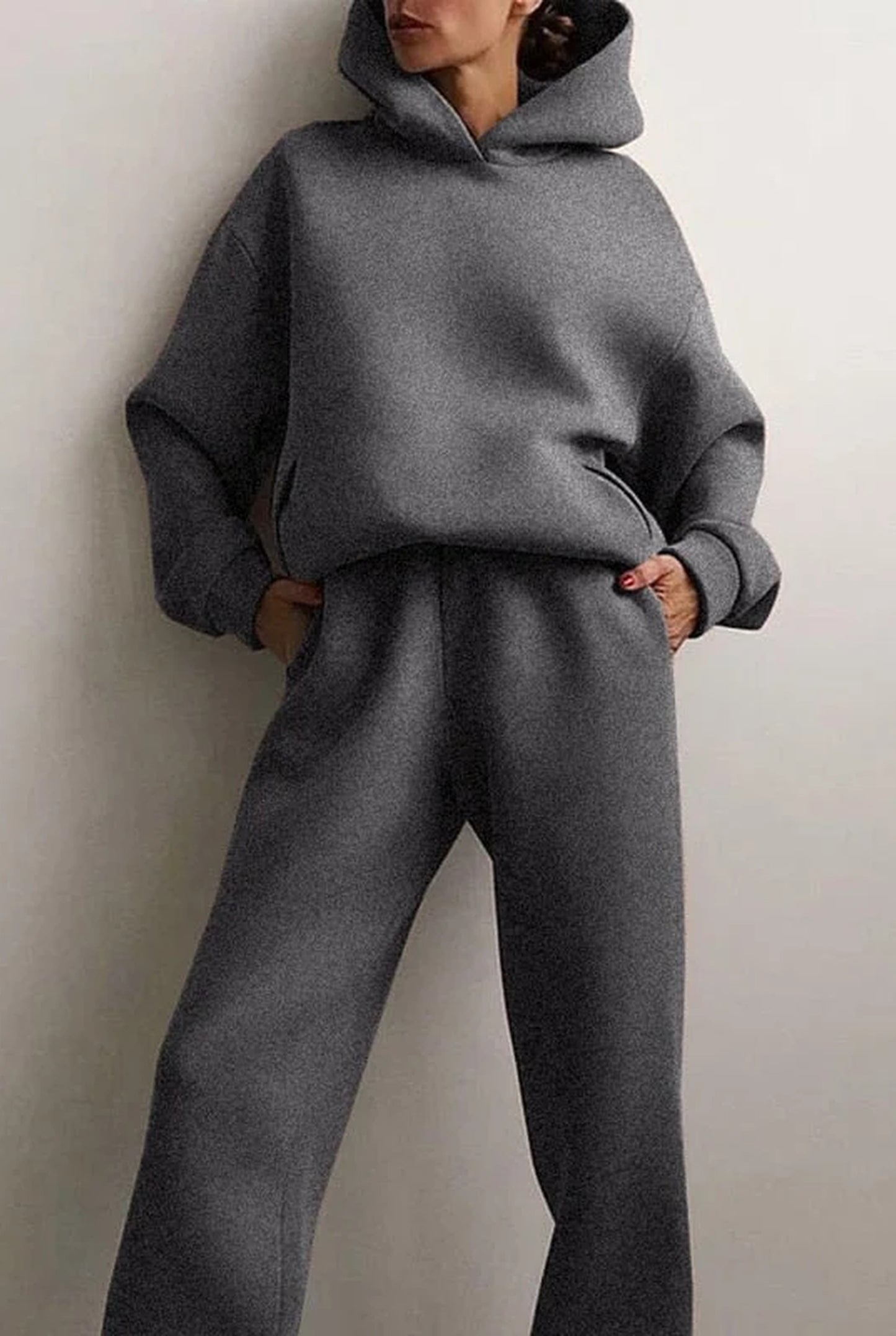 Agostina Dames Co-Ord Set | Oversized Hoodie | Wijde Broek