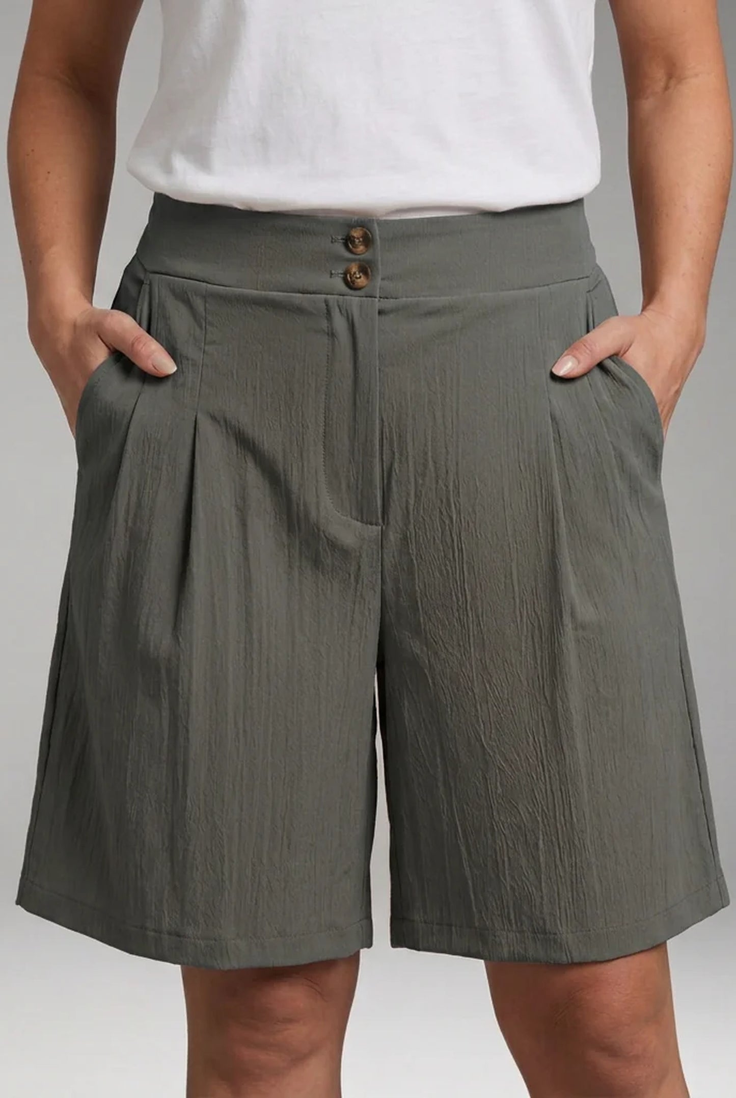 Armida Women's Shorts | Waist Detail with Button-fastening | Wrap-design