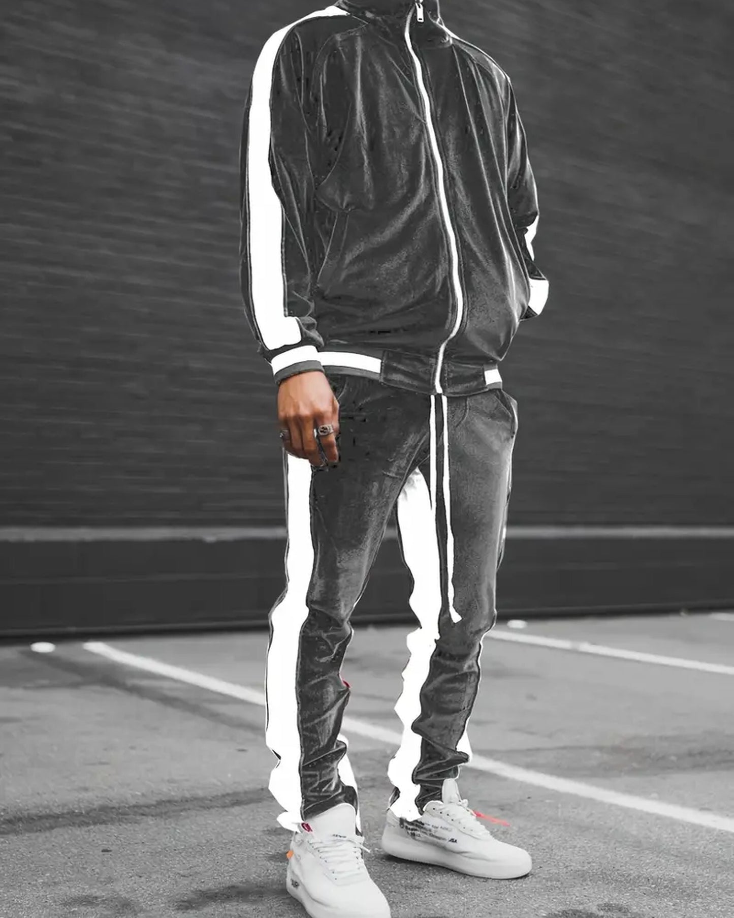 Giorgio Heren Sportset | Gestreept Vest | Slim Broek