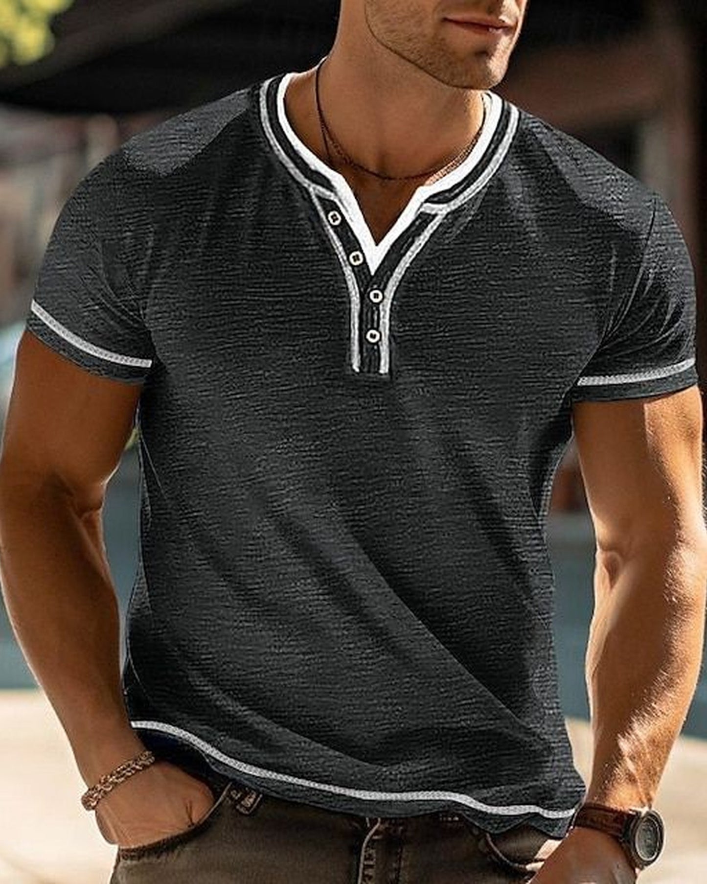 Pasquale Heren T-Shirt | V-Hals | Korte Mouwen