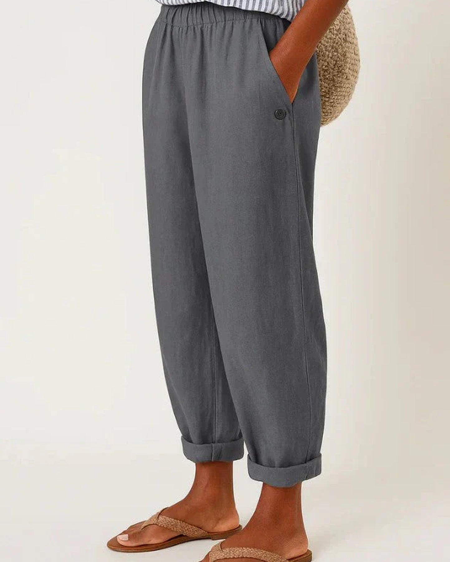 Ada Women's Trousers | Saved Hem | Turned-up Hem