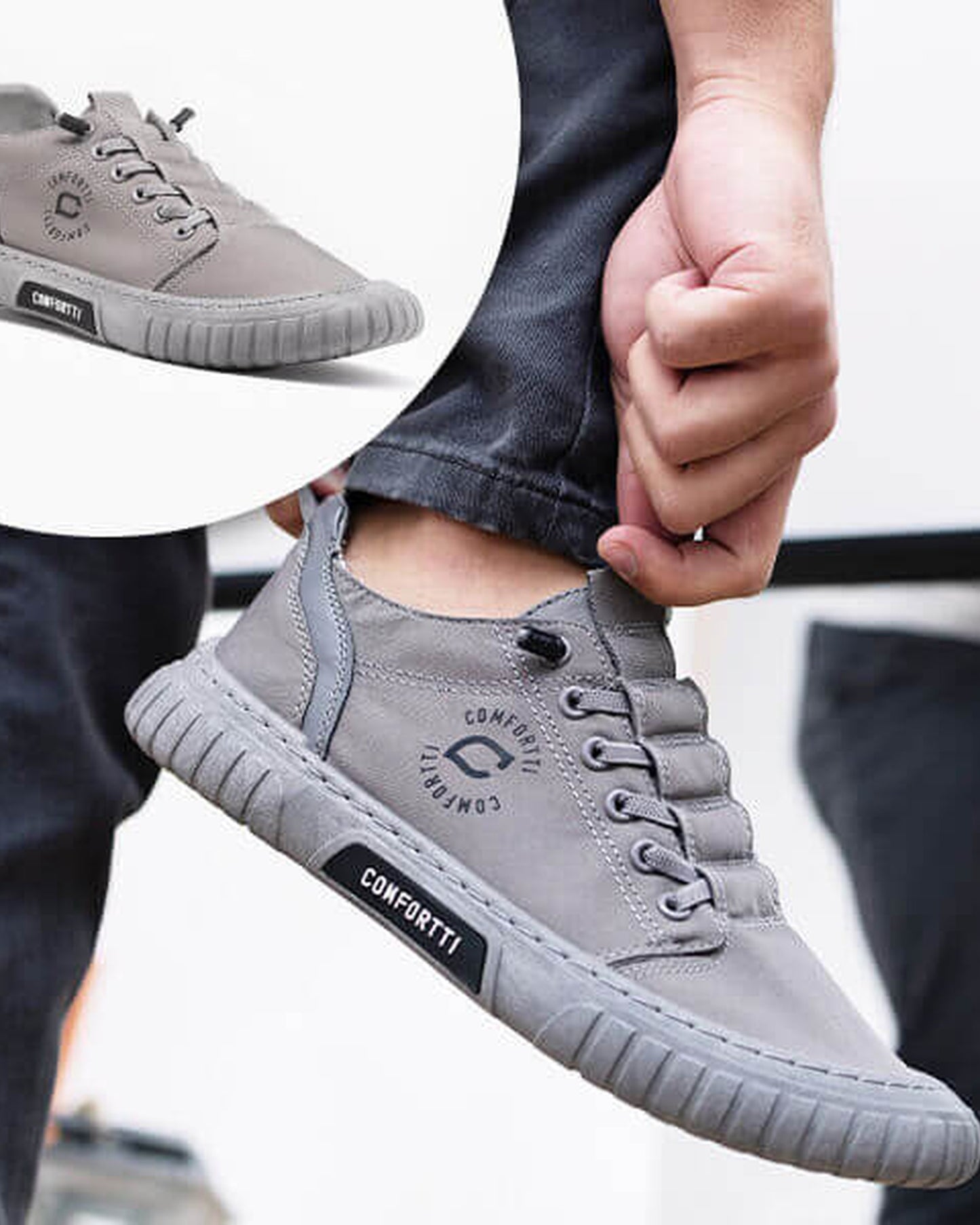 Lino Heren Sko | Høj Sneaker | Kontrastfarvet Sål