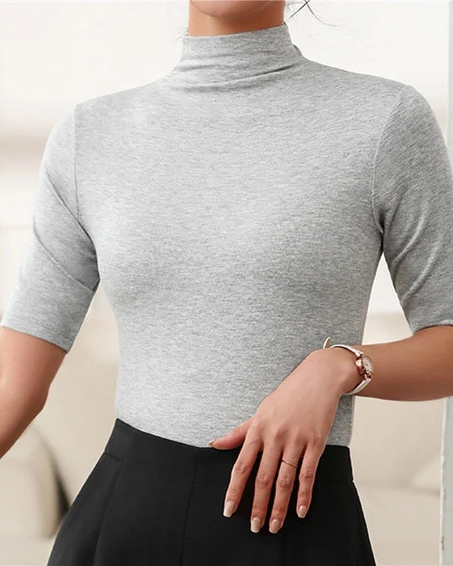 Assomption Ladies Top | Collar | Half-length Sleeves