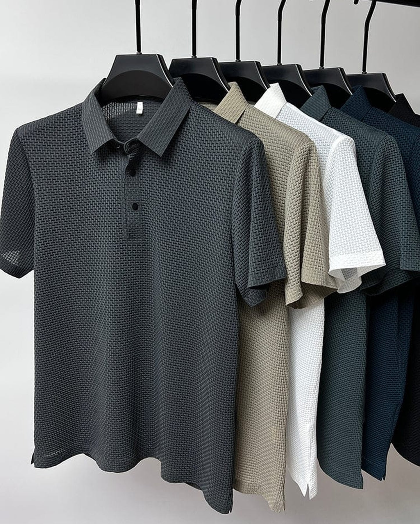 Innocenzo Heren Polo Shirt | Gestructureerde Weving | Klassieke Kraag