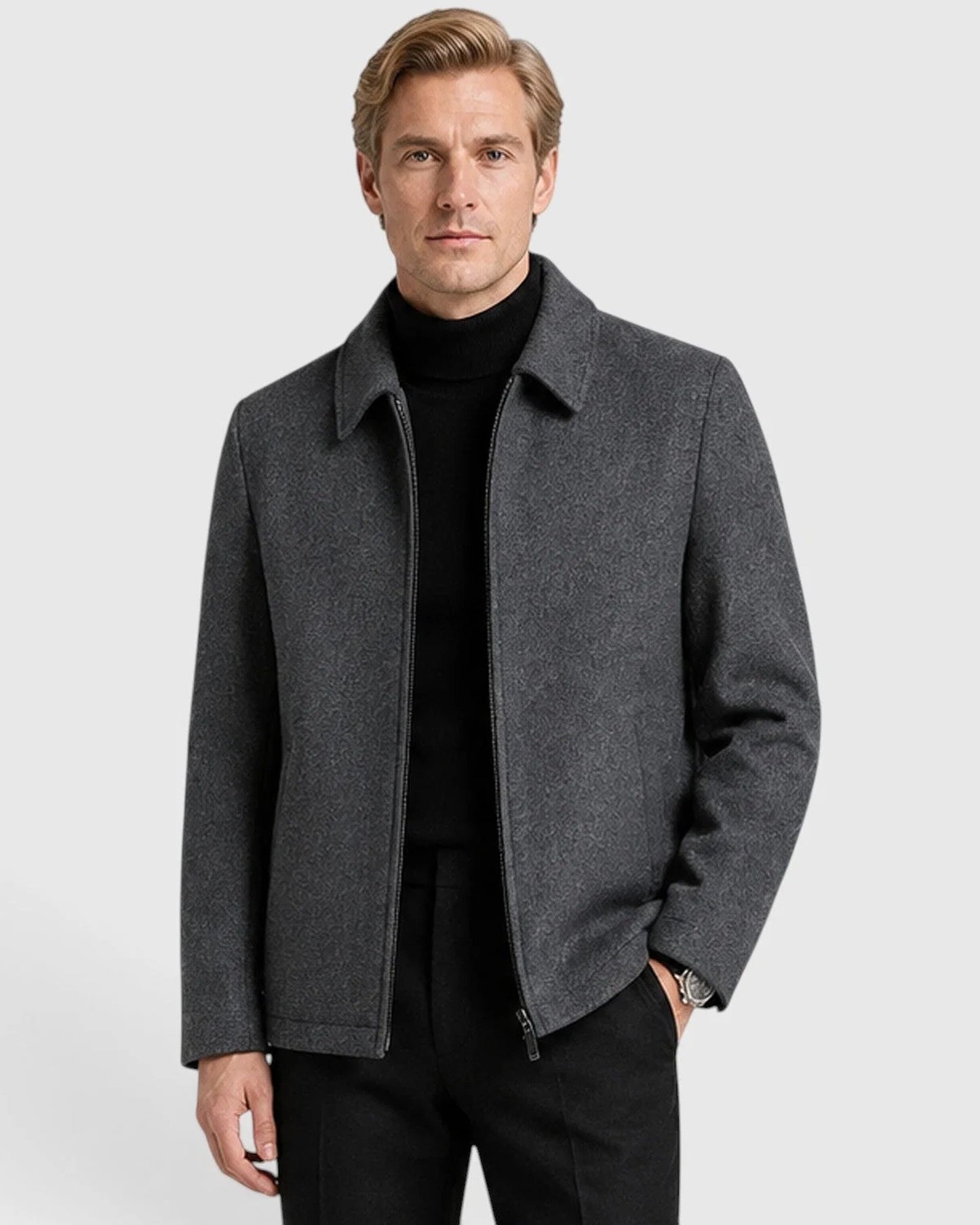 Romeo-Gianni Heren Jas | Košilový límec | Zapínání na zip