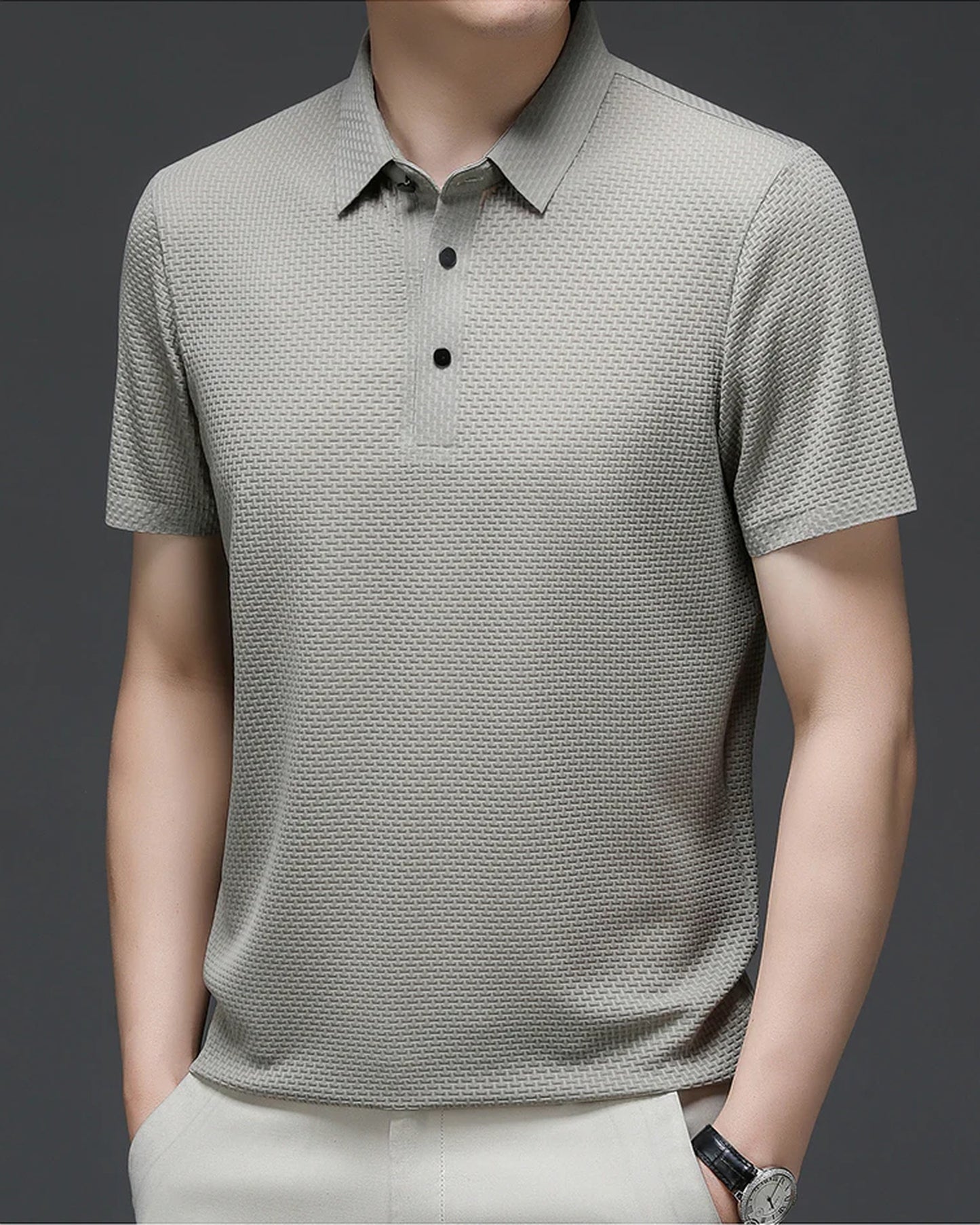 Innocenzo Heren Polo Shirt | Gestructureerde Weving | Klassieke Kraag