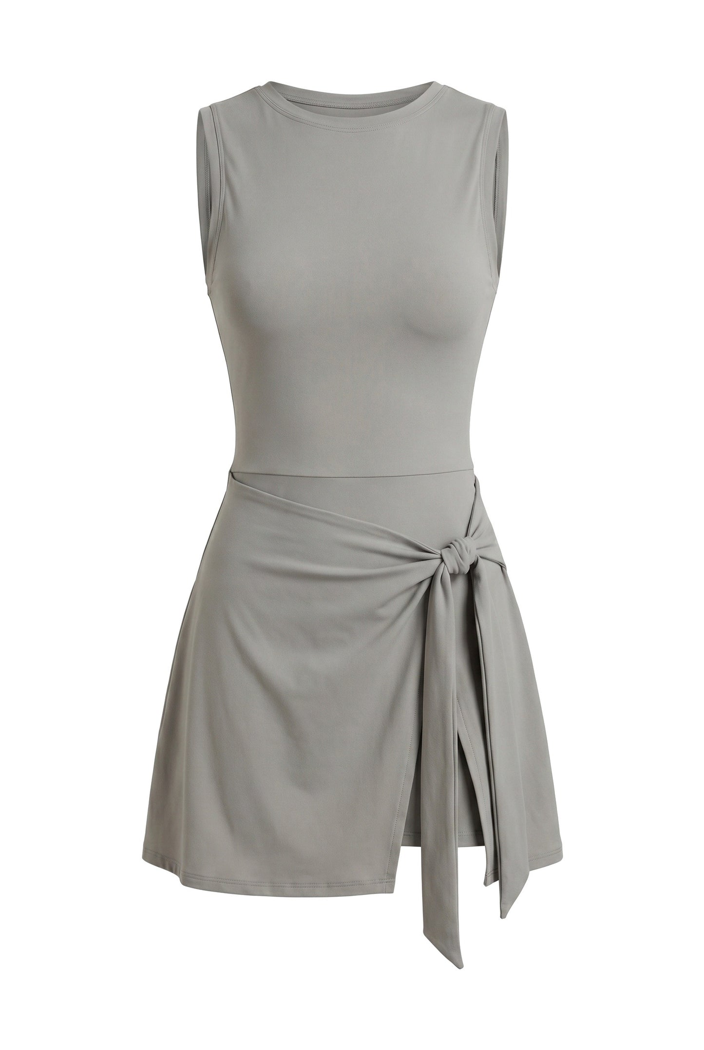 Lyla Dames Mini Jurk | Mouwloos | Zijstrik Detail