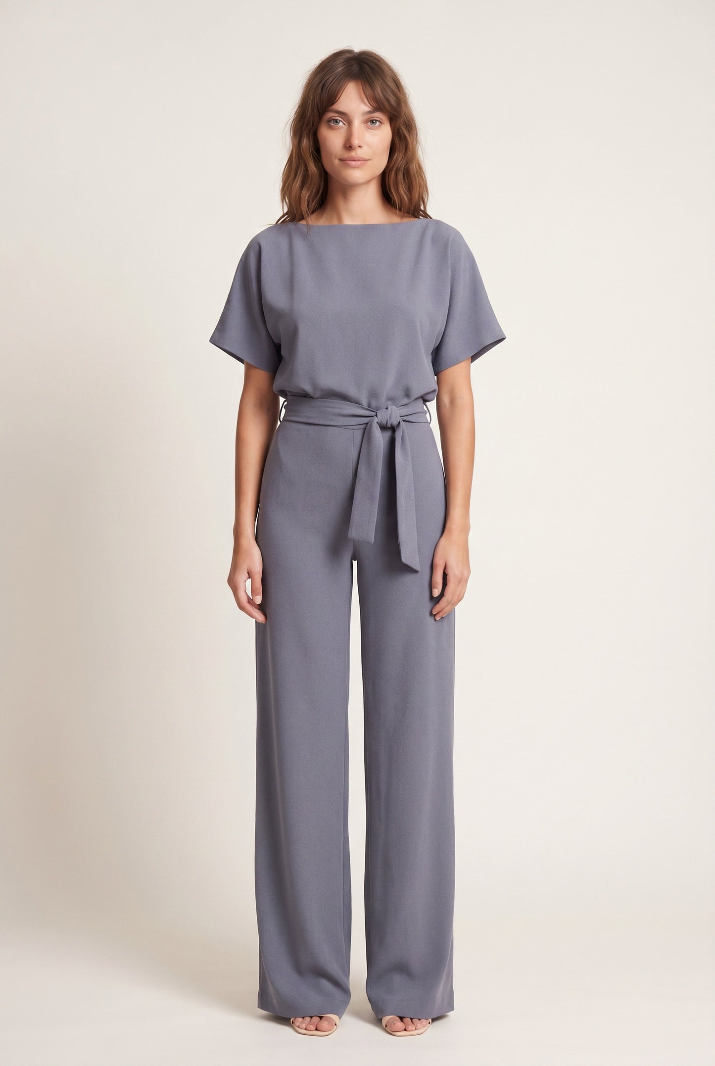 Édith Women's Jumpsuit | Batwing Sleeves | Tie-belt