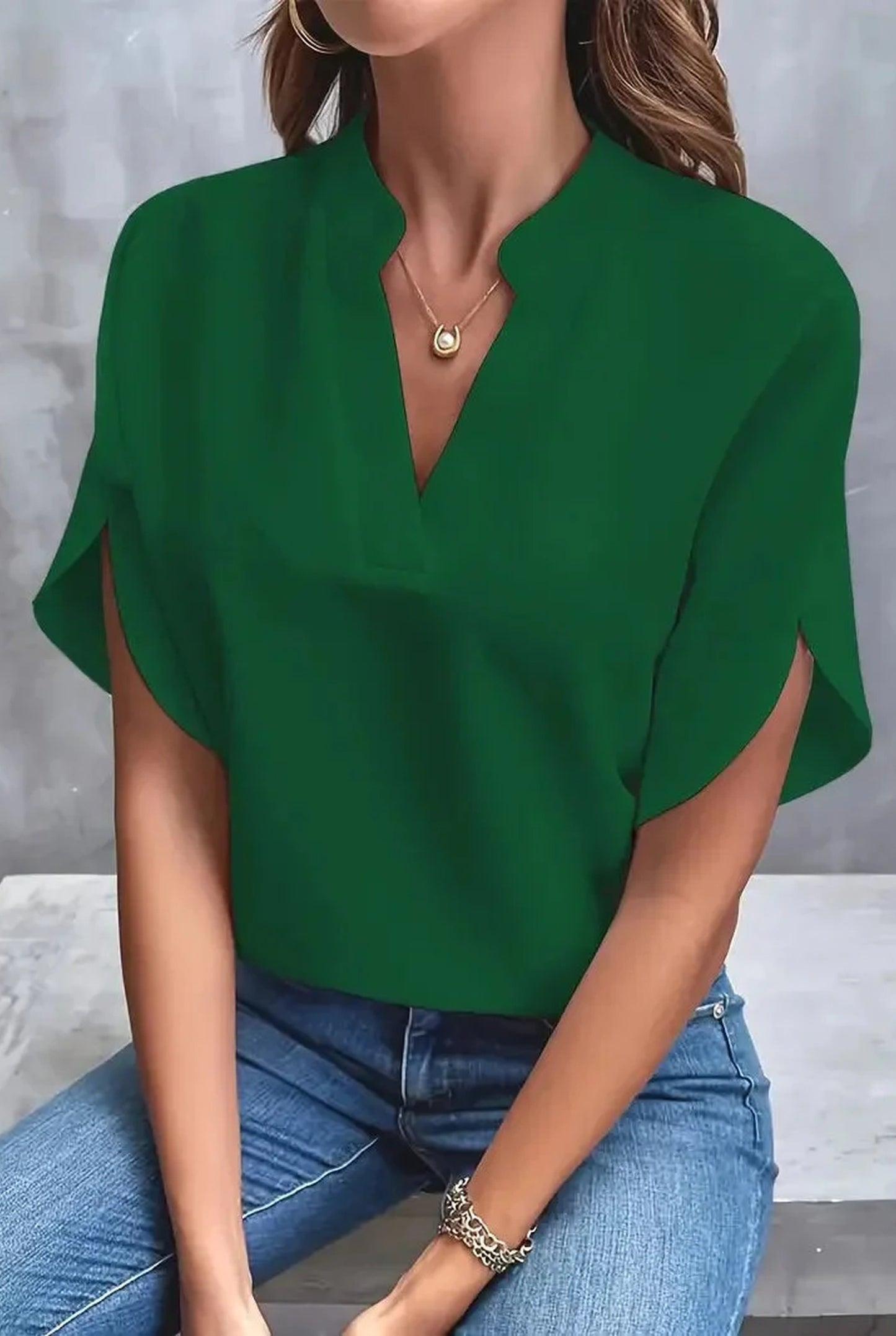Philomèle Dames T-Shirt | Korte Mouwen | V-Hals