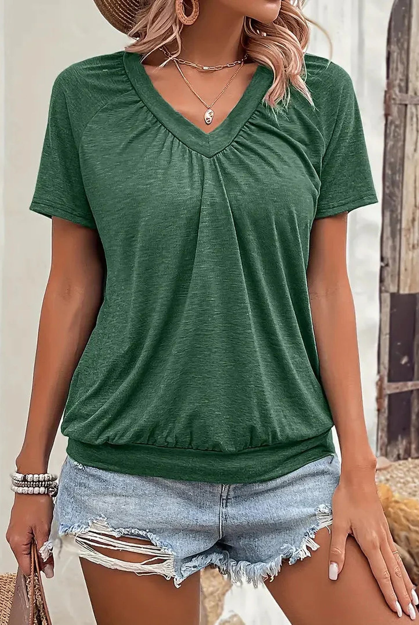 Adalgisa Women's T-Shirt | V-Neck | Short Sleeves