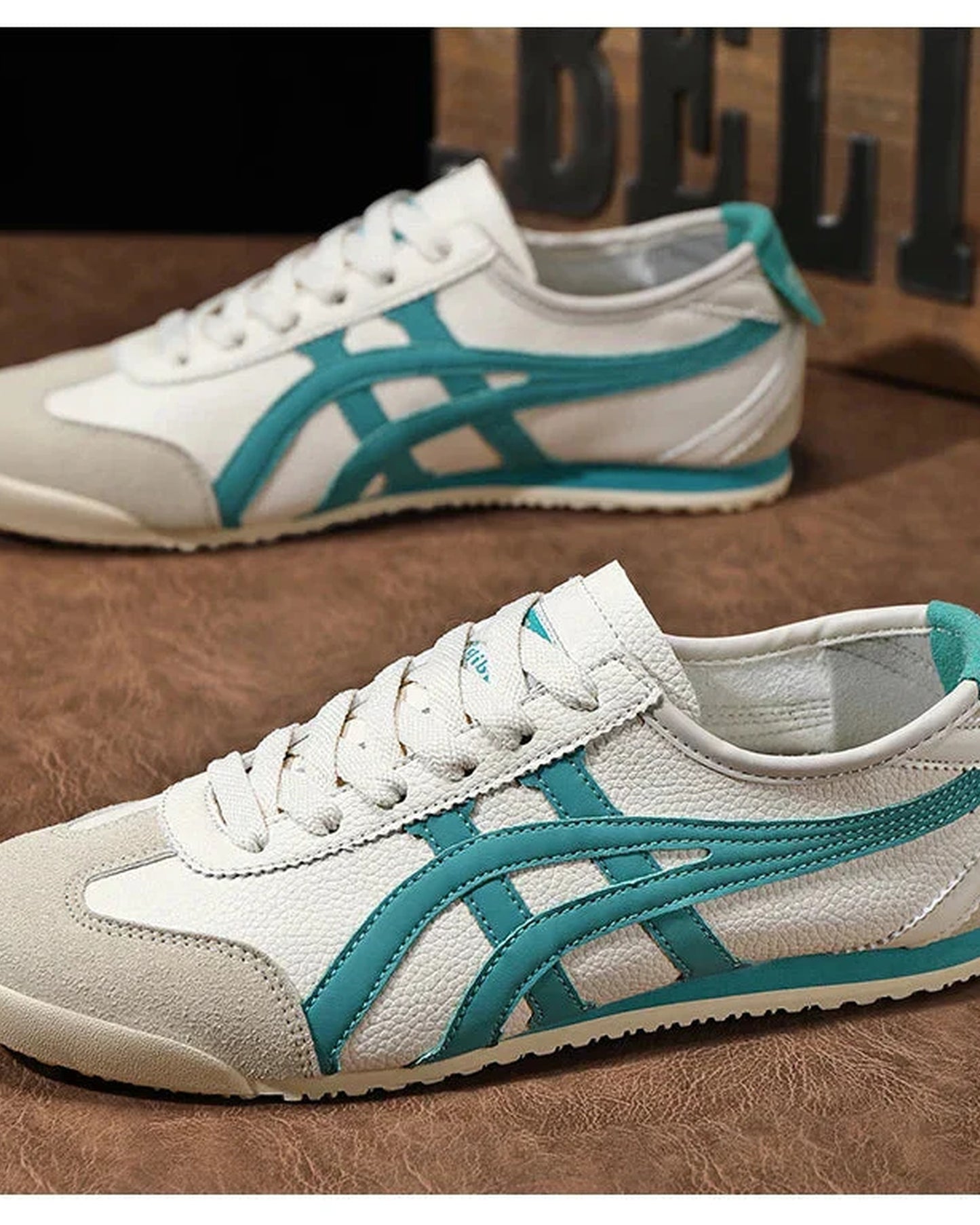 Baldassare Heren Sneakers | Contrasterende Zijstrepen | Retro Sportdesign