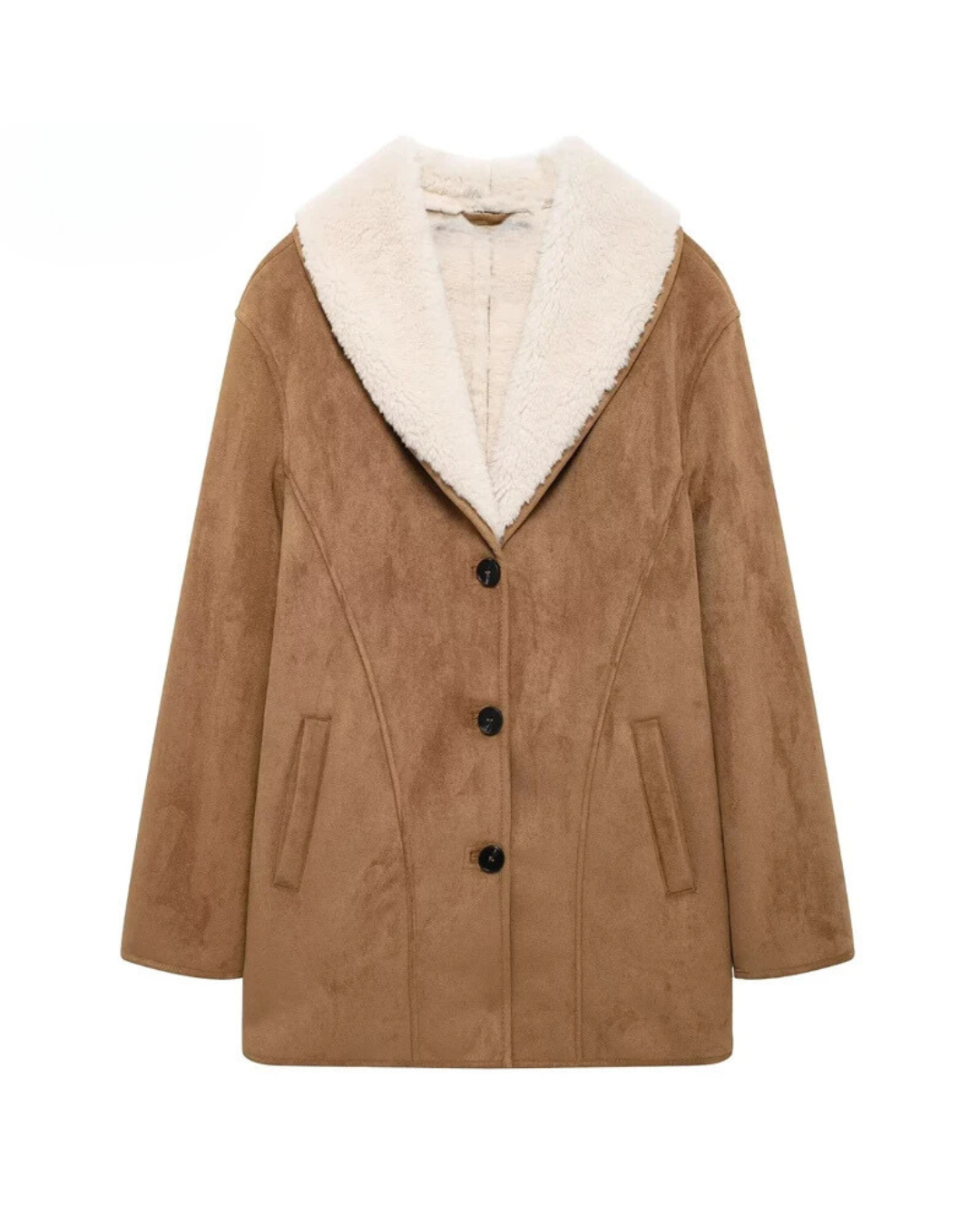 Hellebore Dames Jas Winter | Luxe Faux Suede Elegantie 0