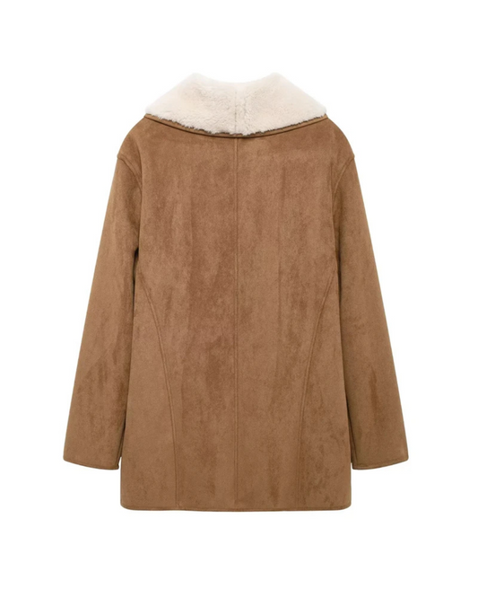 Hellebore Dames Jas Winter | Luxe Faux Suede Elegantie 1