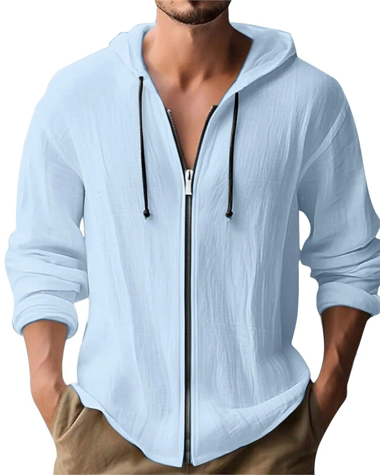 Franco Heren Vest | Ritsluiting Voor | Capuchon Met Koord