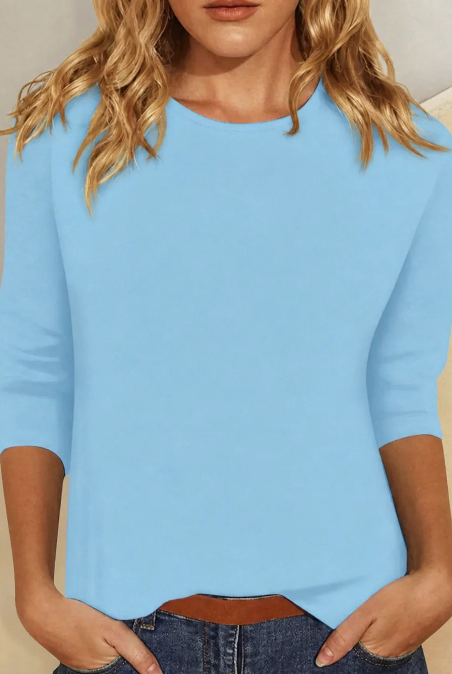 Blandeline Dames Top | Halflange Mouwen | Aansluitende Pasvorm
