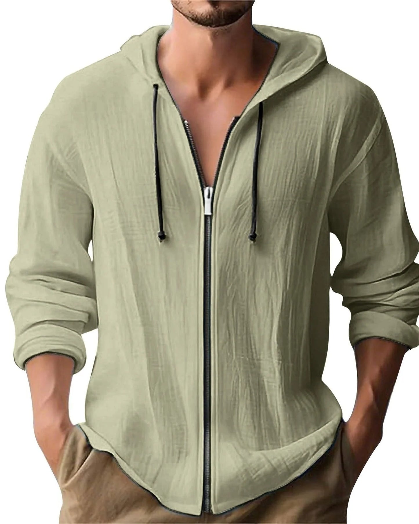 Franco Heren Vest | Ritsluiting Voor | Capuchon Met Koord