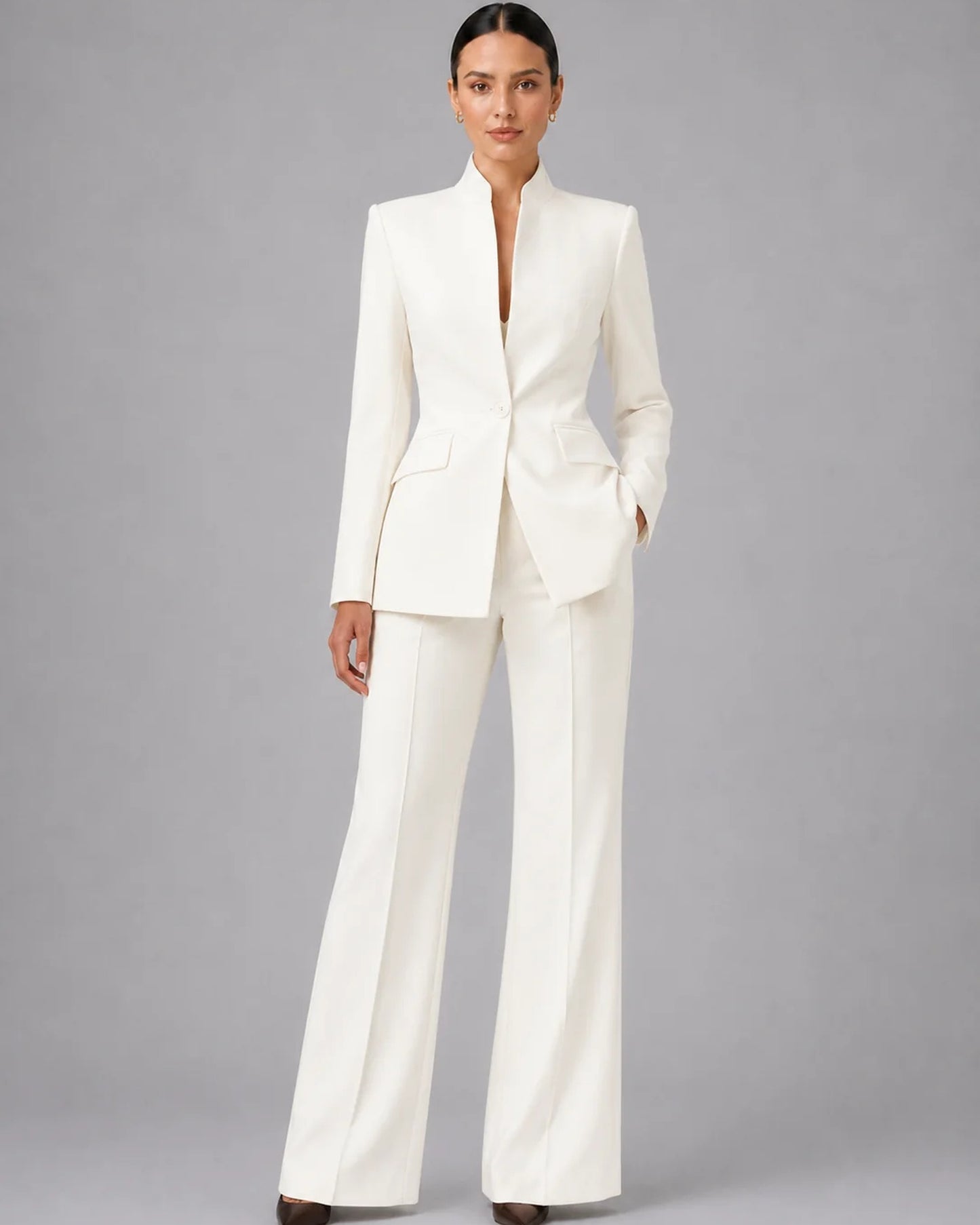 Azzurra Women's Co-Ord Set | Longline Blazer | Wide Pants
