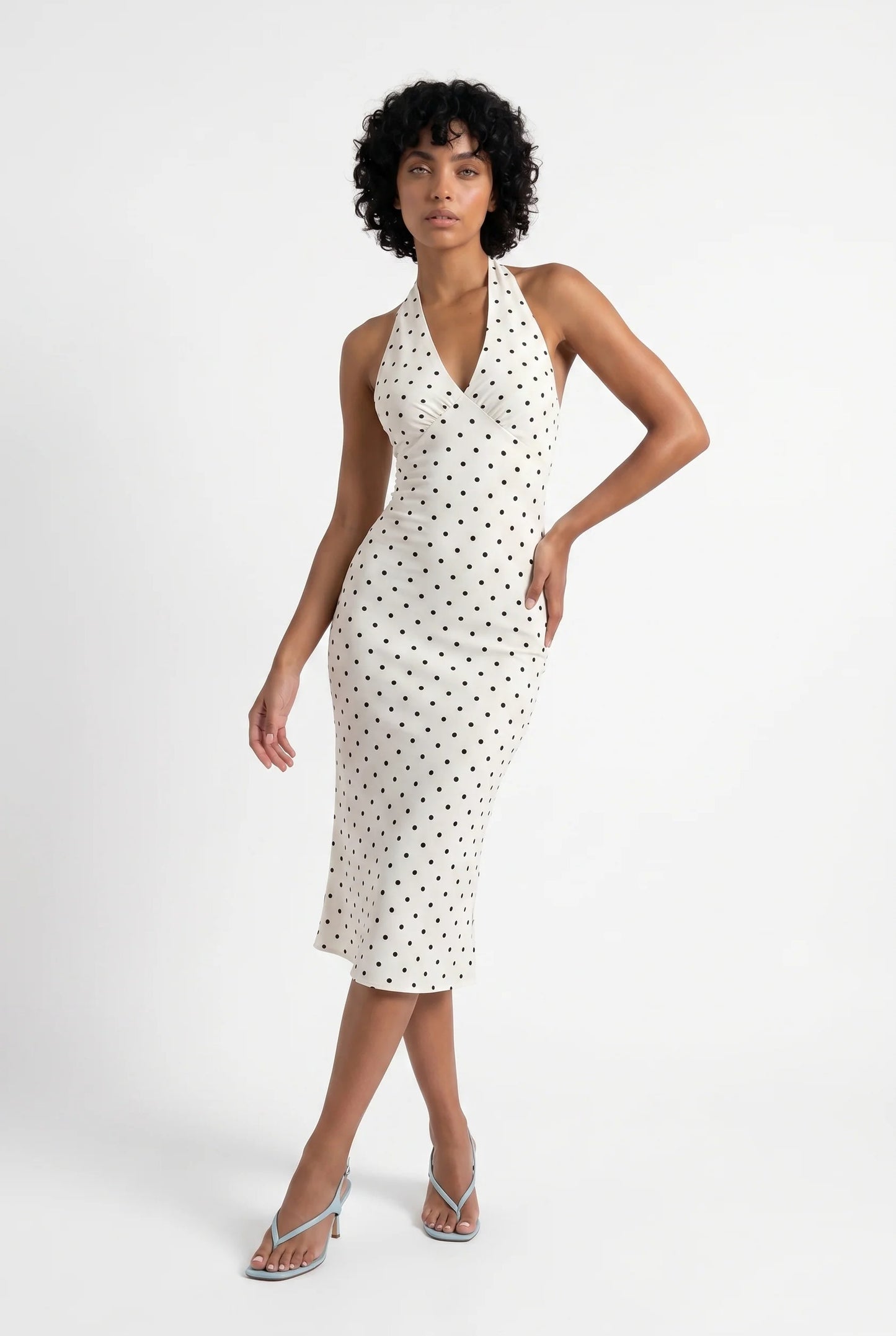 Sukienka Midi Filomène Dames | Dekolt-halter | Groszki