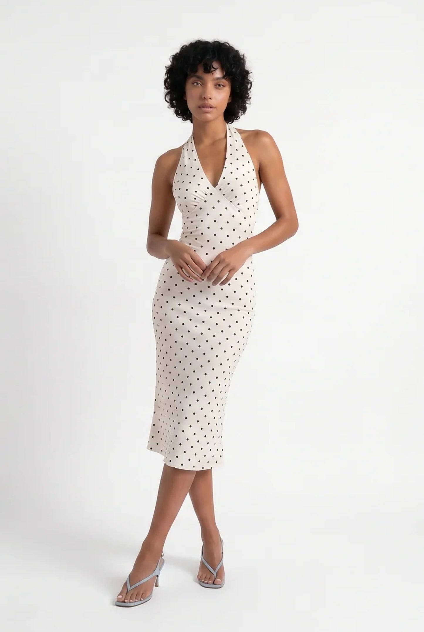 Sukienka Midi Filomène Dames | Dekolt-halter | Groszki