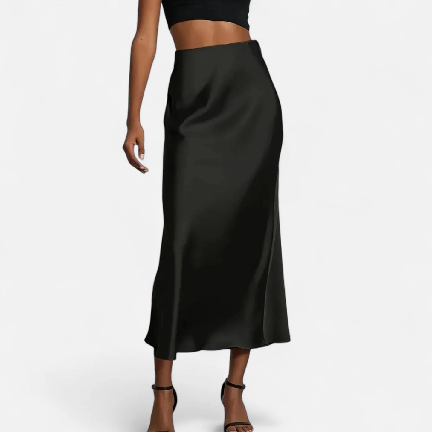 Garland Women's Skirt | Satin Midi | Flared Hem