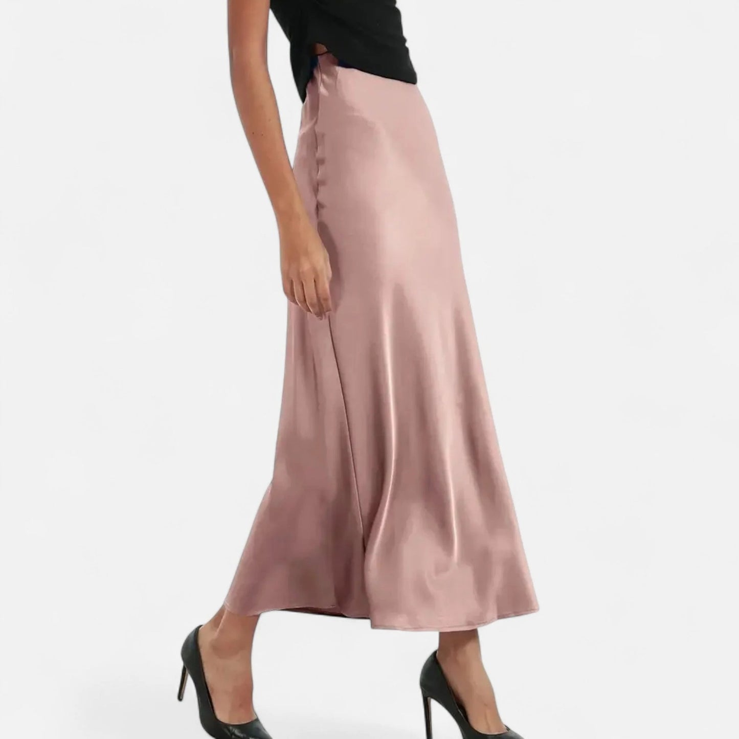 Garland Women's Skirt | Satin Midi | Flared Hem