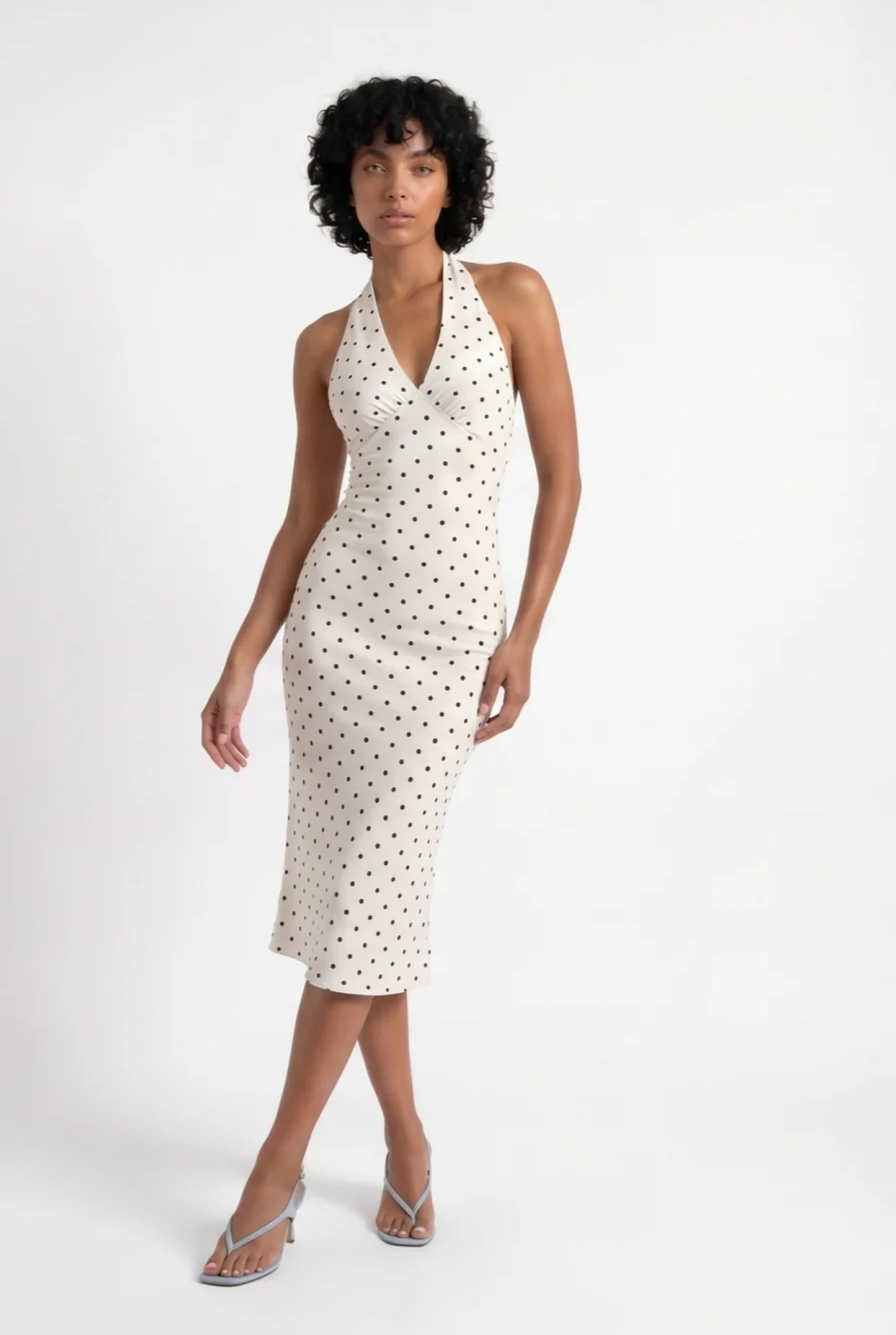 Sukienka Midi Filomène Dames | Dekolt-halter | Groszki