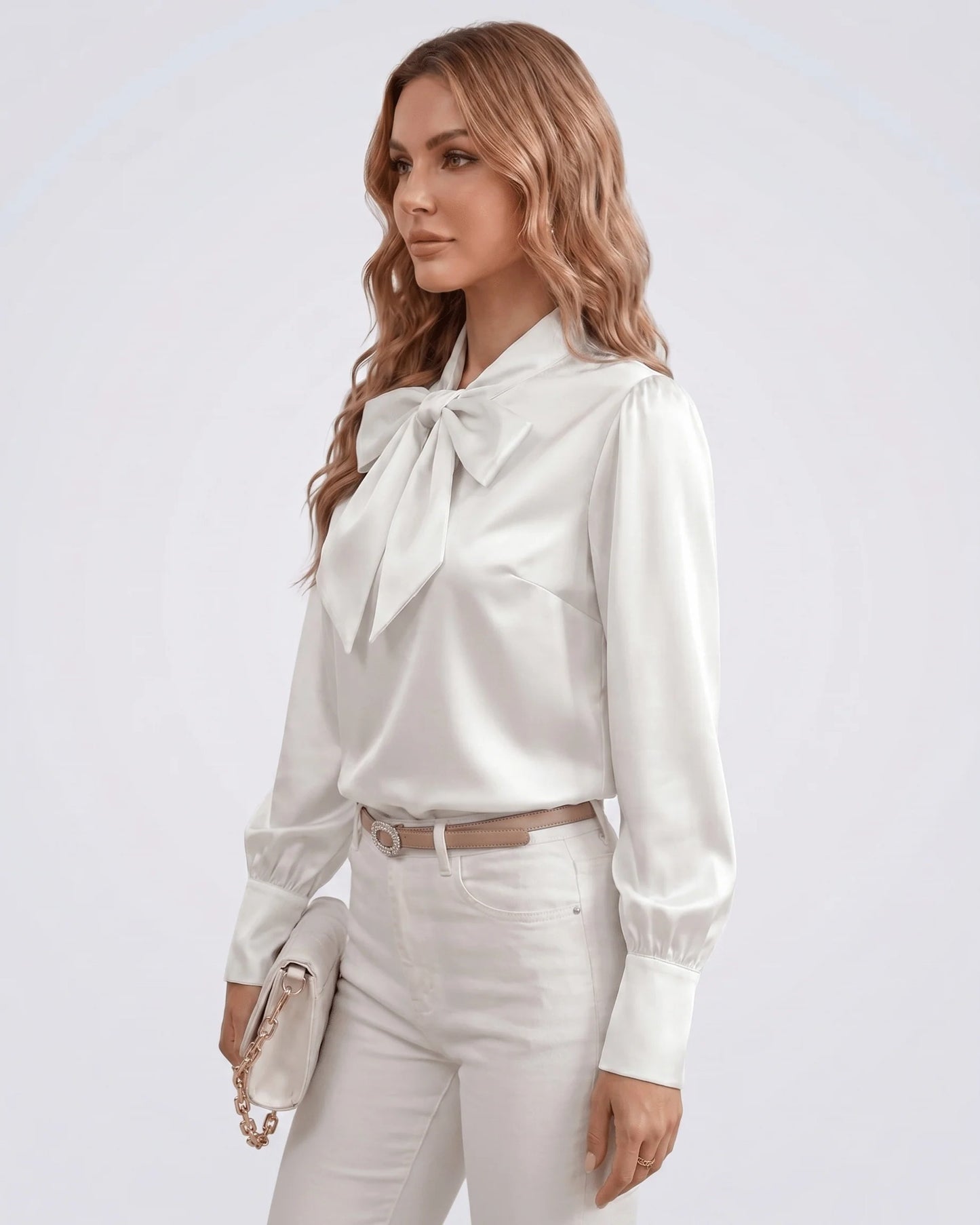Alberte Dames Top | Strikdetail | Ballonmouwen
