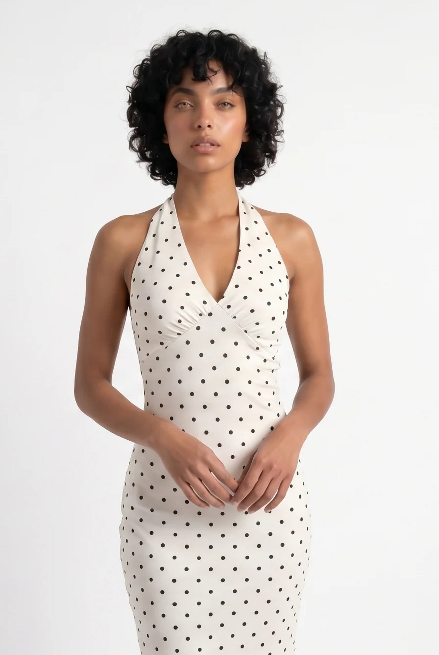 Sukienka Midi Filomène Dames | Dekolt-halter | Groszki