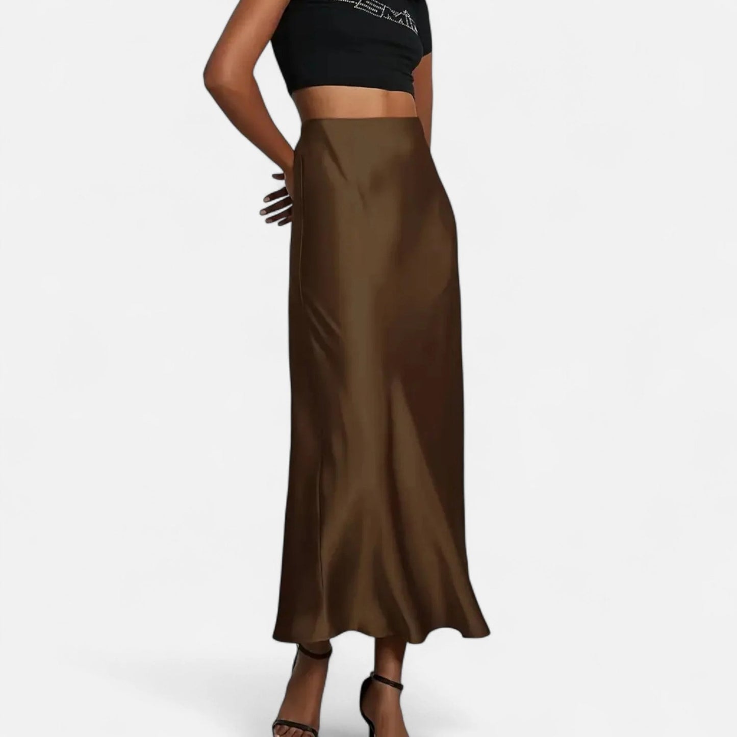 Garland Women's Skirt | Satin Midi | Flared Hem