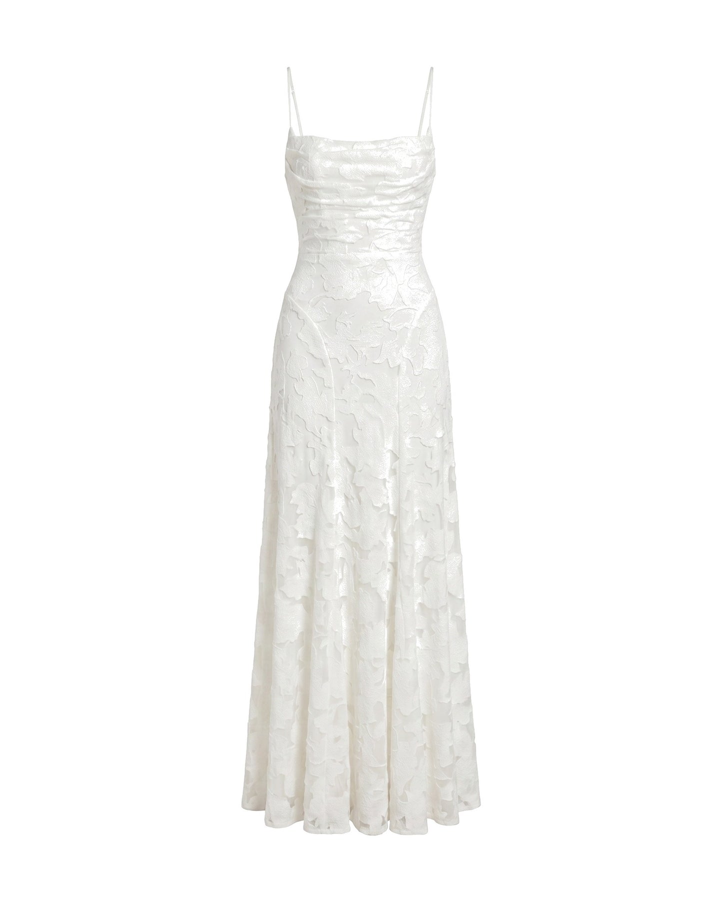 Mégane Women's Maxi Dress | Crossed Back Straps | Lace A-Line