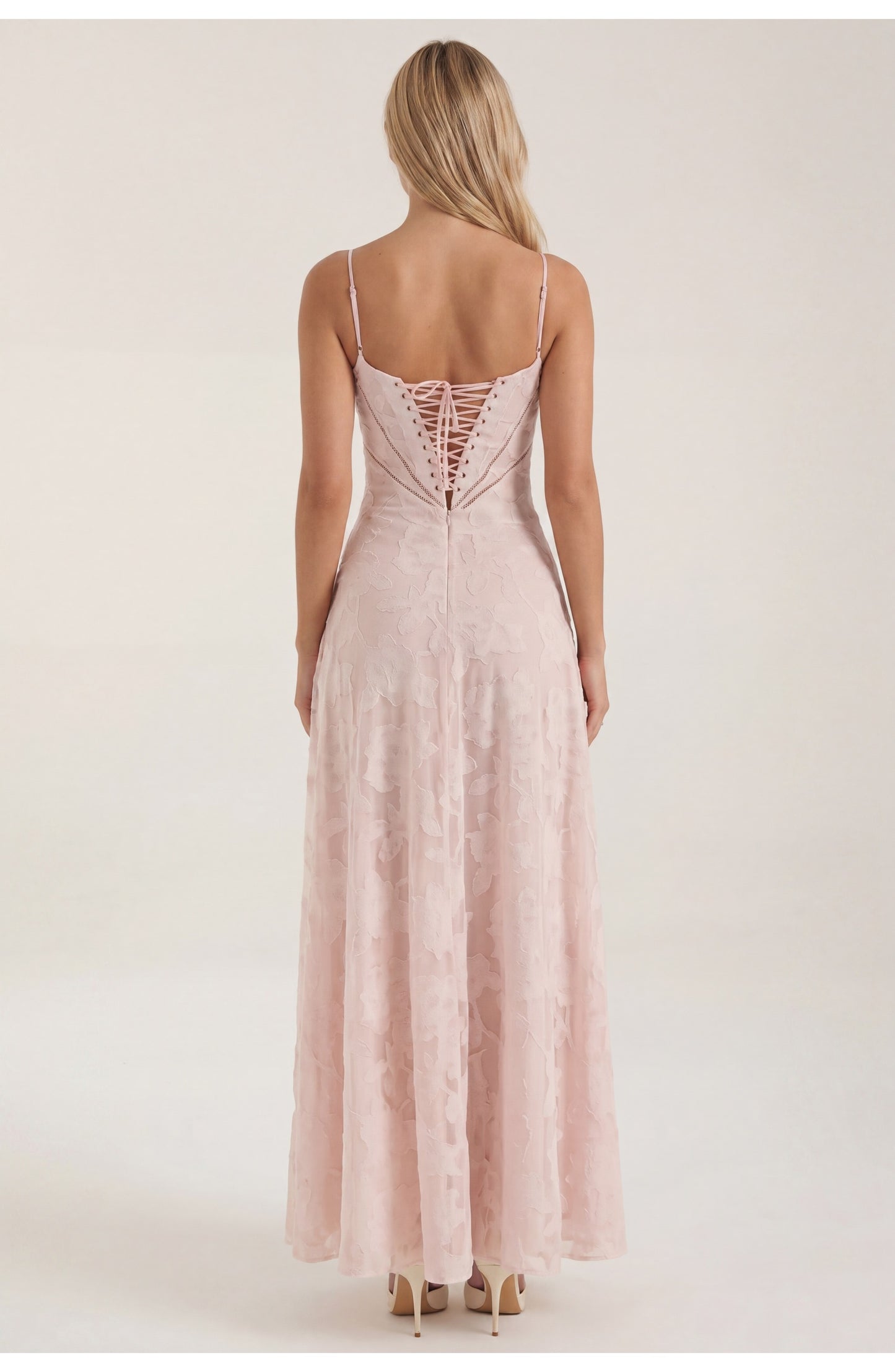 Evangéline Women's Maxi Dress | Heart-Shaped Neckline | Spaghetti Straps